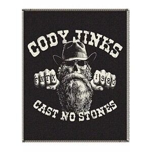 B08LPXQFJW - CODY JINKS CNS Woven Throw Blanket 44x62" With Fringe